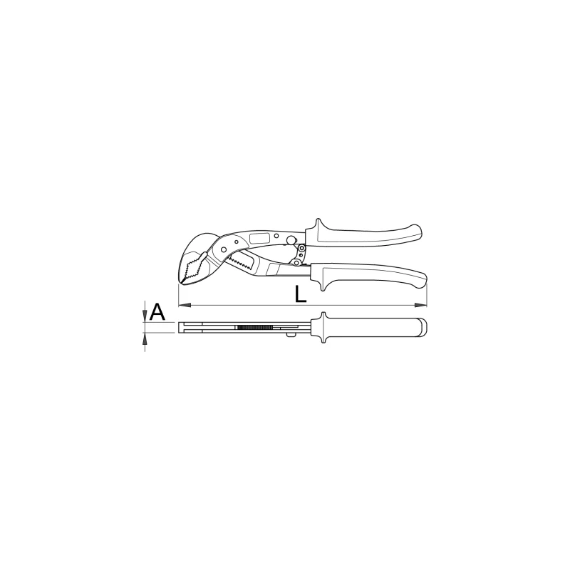 Pinza regolabile automatica per tubi 240 mm Hypo Unior