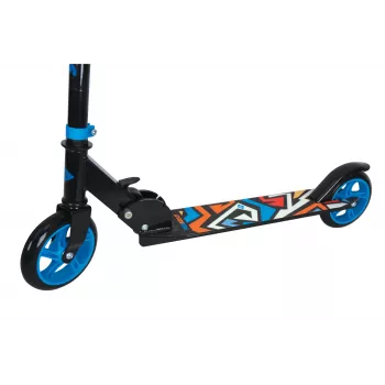 SCHILDKROT Junior Kick Scooter City Scooter Runabout, blu, deck e manubrio in alluminio, ruote PU 145 mm, altezza regolabile su 3 livelli, pieghevole 510303