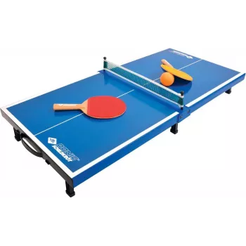 DONIC SCHILDKRÖT set mini tavolo da ping pong, blu, pieghevole, 68 x 33 x 9 cm, con 2 racchette, rete, 2 palline 838576