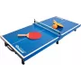 DONIC SCHILDKRÖT set mini tavolo da ping pong, blu, pieghevole, 68 x 33 x 9 cm, con 2 racchette, rete, 2 palline 838576
