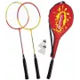 SCHILDKROT set badminton per 2 giocatori, rosso/giallo, racchette in acciaio temprato, qualità amatoriale, 970902