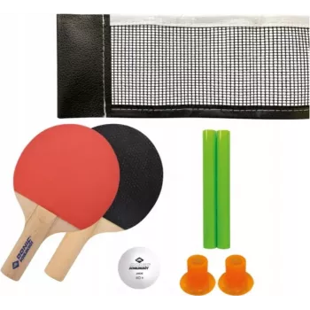 DONIC SCHILDKRÖT set mini ping pong – 2 racchette FSC (140 x 90 mm), pallina, rete 788460