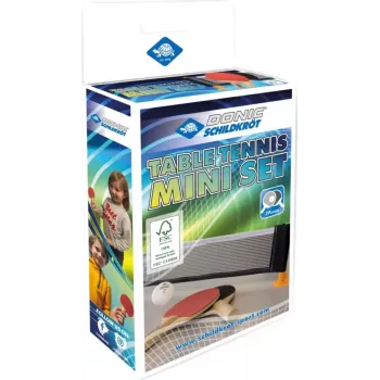 DONIC SCHILDKRÖT set mini ping pong – 2 racchette FSC (140 x 90 mm), pallina, rete 788460