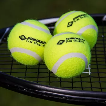 SCHILDKROT palline da tennis, set da 3, gialle, rimbalzo adeguato per gioco amatoriale (970048)