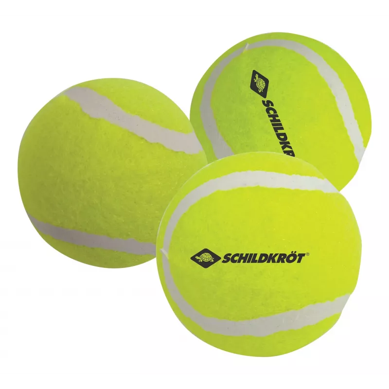 SCHILDKROT palline da tennis, set da 3, gialle, rimbalzo adeguato per gioco amatoriale (970048)