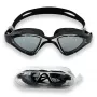 SCHILDKRÖT Murano occhiali da nuoto per adulti, bianco/nero, guarnizioni morbide in silicone, cinturino diviso, antiappannamento, protezione UV 940056