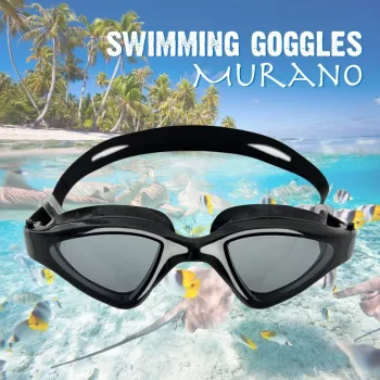 SCHILDKRÖT Murano occhiali da nuoto per adulti, bianco/nero, guarnizioni morbide in silicone, cinturino diviso, antiappannamento, protezione UV 940056