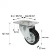 Wagner design yourself rotella girevole RO 6184 argento 75 mm 50 kg 4618401