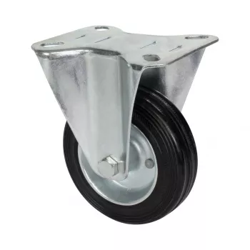 Wagner design yourself rotella fissa RO 8104, ruota 100 mm, supporto argento, ruota in PP nera, portata 100 kg 4810401