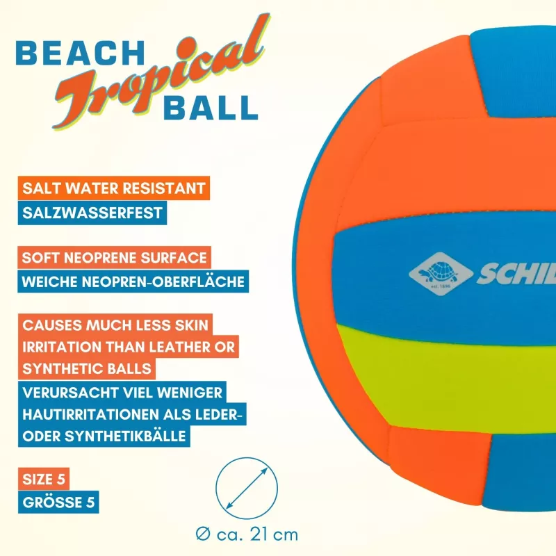 SCHILDKRÖT pallone da spiaggia in neoprene Tropical, misura 5, 210 mm 970299