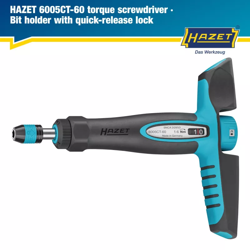 Hazet 6005CT-60 cacciavite dinamometrico 1-6 Nm DIN EN ISO 6789-2:2017