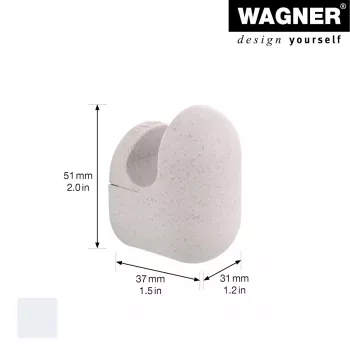 Wagner design yourself PILL gancio da parete, grigio, 1 gancio, montaggio a vite, plastica 17041321