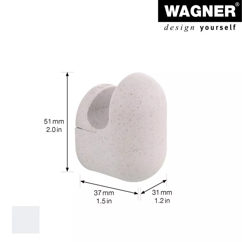 Wagner design yourself PILL gancio da parete, grigio, 1 gancio, montaggio a vite, plastica 17041321