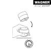 Wagner Design Yourself EH 5222 fermaporta adesivo trasparente, diametro 40 mm, altezza 22 mm 15522211