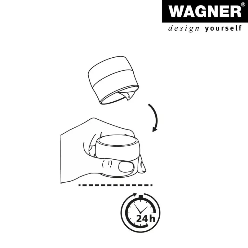 Wagner Design Yourself EH 5222 fermaporta adesivo trasparente, diametro 40 mm, altezza 22 mm 15522211