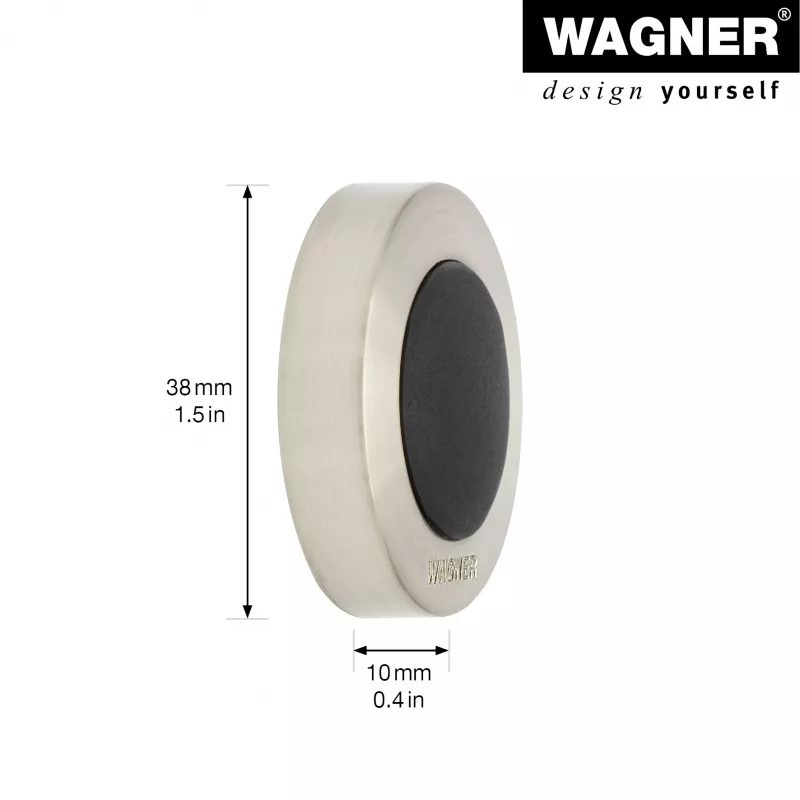 Wagner design yourself EH 5140 Fermaporta a parete con vite o colla, zama e gomma piena (15514011)
