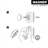 Wagner design yourself EH 5140 Fermaporta a parete con vite o colla, zama e gomma piena (15514011)