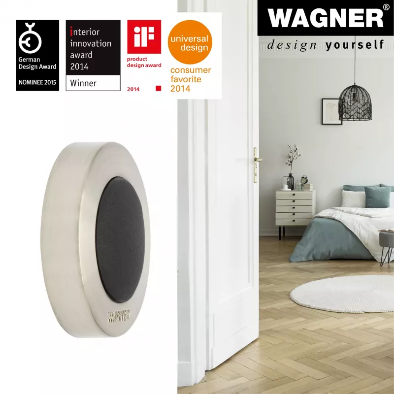Wagner design yourself EH 5140 Fermaporta a parete con vite o colla, zama e gomma piena (15514011)