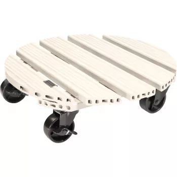WAGNER design yourself Carrello portapiante GH0557, plastica, rotondo, grigio chiaro, Ø 38,5 cm, 1 pz. (20055701)