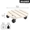 WAGNER design yourself Carrello portapiante GH0557, plastica, rotondo, grigio chiaro, Ø 38,5 cm, 1 pz. (20055701)