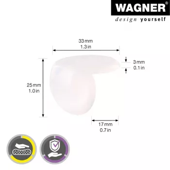 Wagner design yourself EH 2135 Paraspigoli in plastica Ø 3,5 cm 4 pz. (15213599)