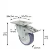 Wagner design yourself Rotella orientabile RO 7600 grigio 75 mm (4760001)