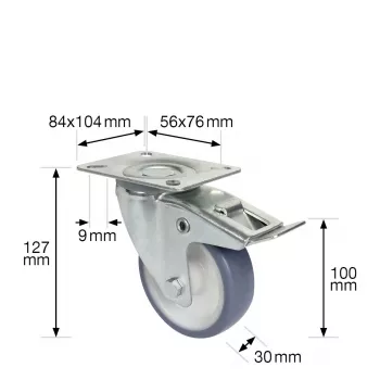 Wagner design yourself Rotella orientabile RO 7600 grigio 75 mm (4760001)