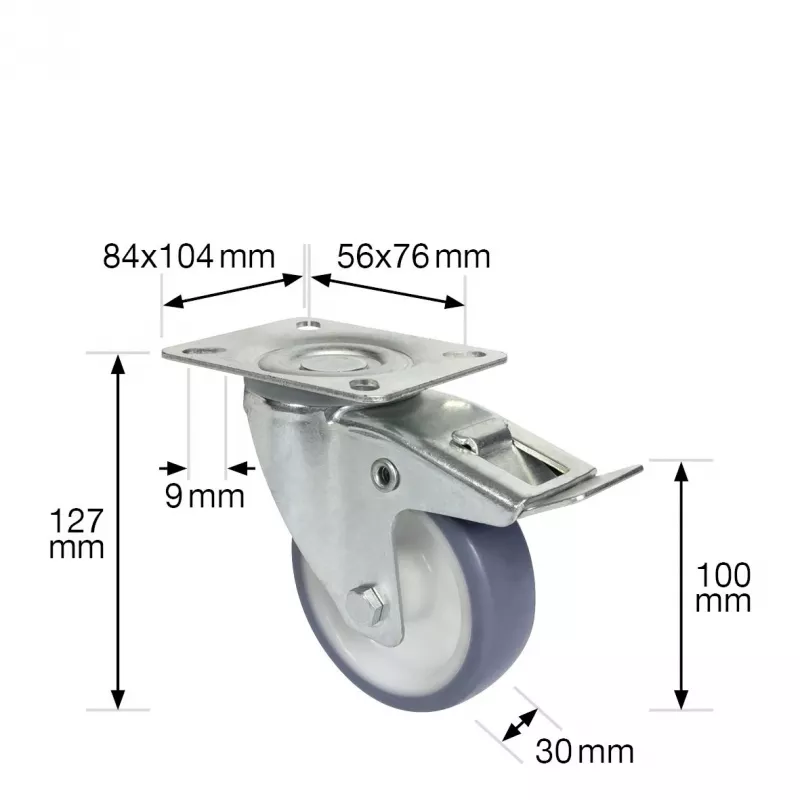 Wagner design yourself Rotella orientabile RO 7600 grigio 75 mm (4760001)