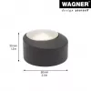 Wagner Design Yourself EH 5181 Fermaporta da pavimento, pressofusione di zinco con tampone in gomma, nichel opaco, 50 mm 15518111