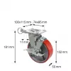 Wagner design yourself Rotella orientabile per carichi pesanti RO 0115 rosso 100 mm 150 kg 4011501