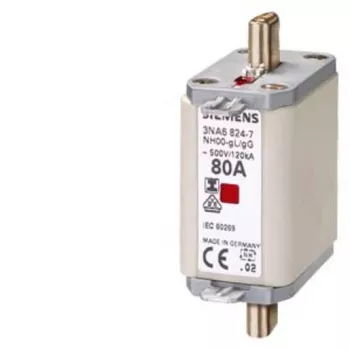 Siemens SENTRON Fusibile NH, misura NH00, gG, 100 A, 500 V AC / 250 V DC, contatti a lama 3NA68307