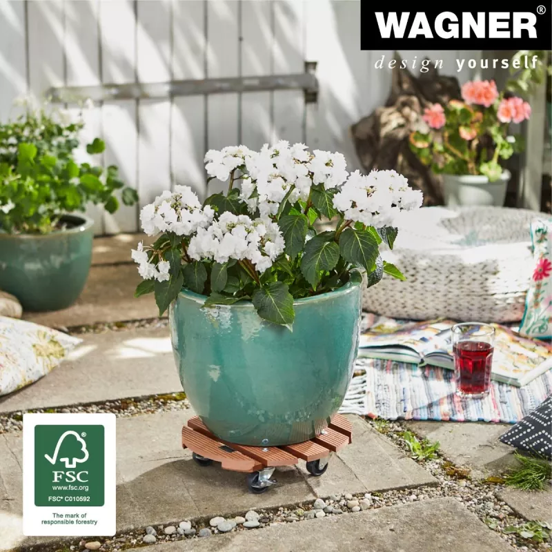 Wagner design yourself Carrello portapiante WPC GH 0535 rotondo marrone 29 x 7,5 cm 20053501