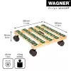 WAGNER design yourself Carrello portapiante GH0653 quadrato legno 29x8 cm 20065301