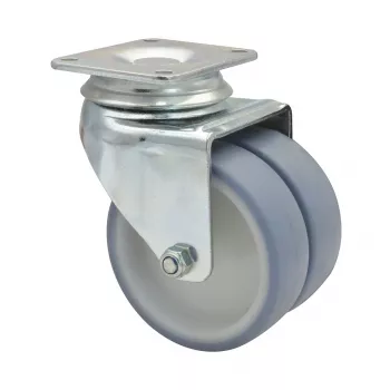 Wagner design yourself ECO RO 1577 Rotella doppia orientabile grigio, ruota 50 mm, portata 50 kg, fissaggio a piastra 3157701