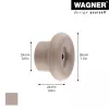 Wagner design yourself DOT Gancio appendiabiti, taupe, 1 gancio, pressofusione di zinco, montaggio a vite 17022121