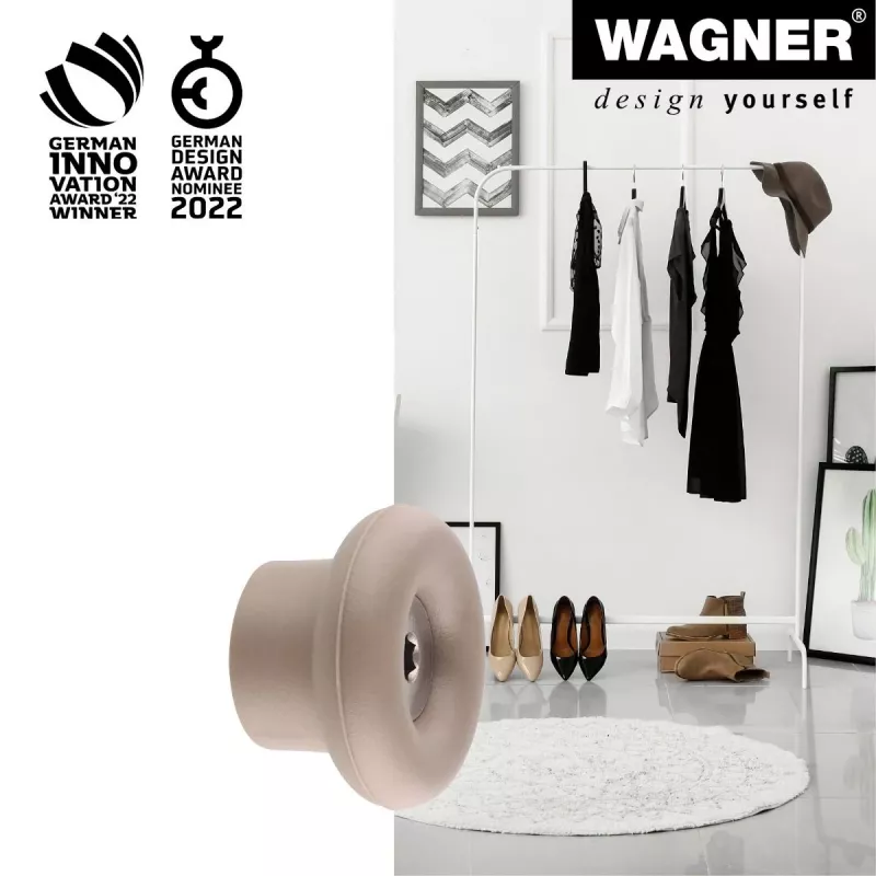 Wagner design yourself DOT Gancio appendiabiti, taupe, 1 gancio, pressofusione di zinco, montaggio a vite 17022121