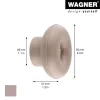 Wagner design yourself DOT GH 0222 Gancio appendiabiti, 1 gancio, taupe, 40 mm, plastica 17022221