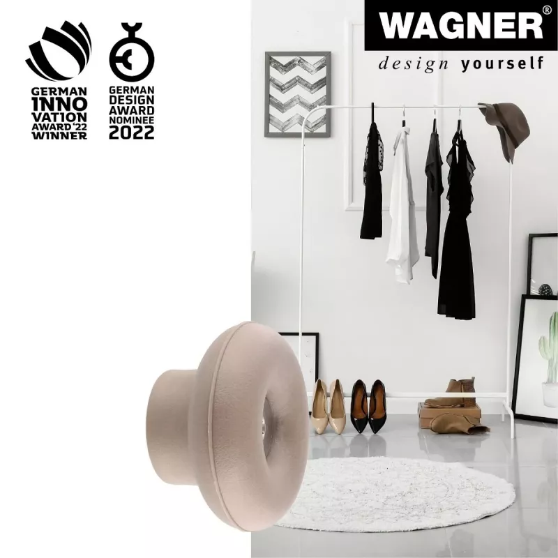 Wagner design yourself DOT GH 0222 Gancio appendiabiti, 1 gancio, taupe, 40 mm, plastica 17022221