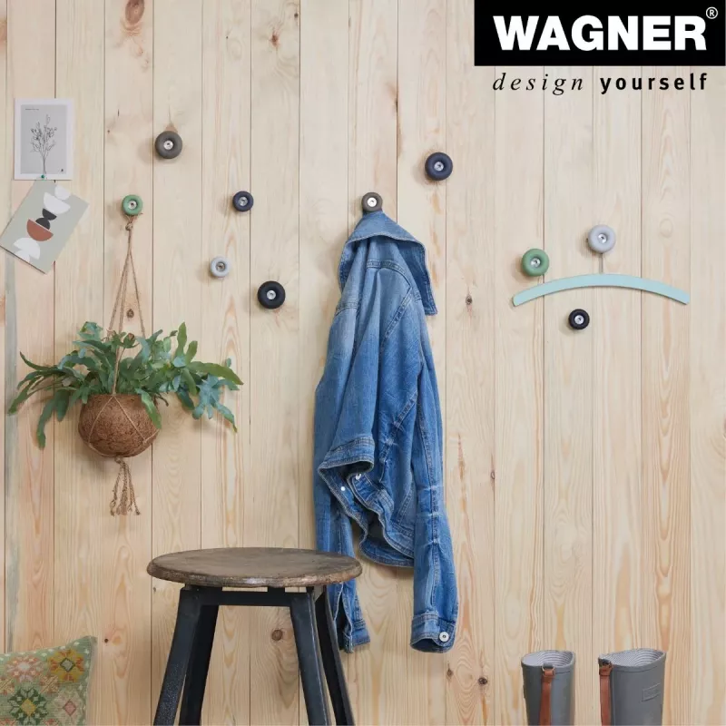 Wagner design yourself DOT GH 0222 Gancio appendiabiti, 1 gancio, taupe, 40 mm, plastica 17022221