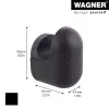 Wagner design yourself PILL Gancio appendiabiti, 1 gancio, nero, alluminio, montaggio a parete, 40 mm 17040221