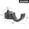 Wagner design yourself Gancio da parete WH 2097 con 1 gancio, nero, 1 pz. 15209711