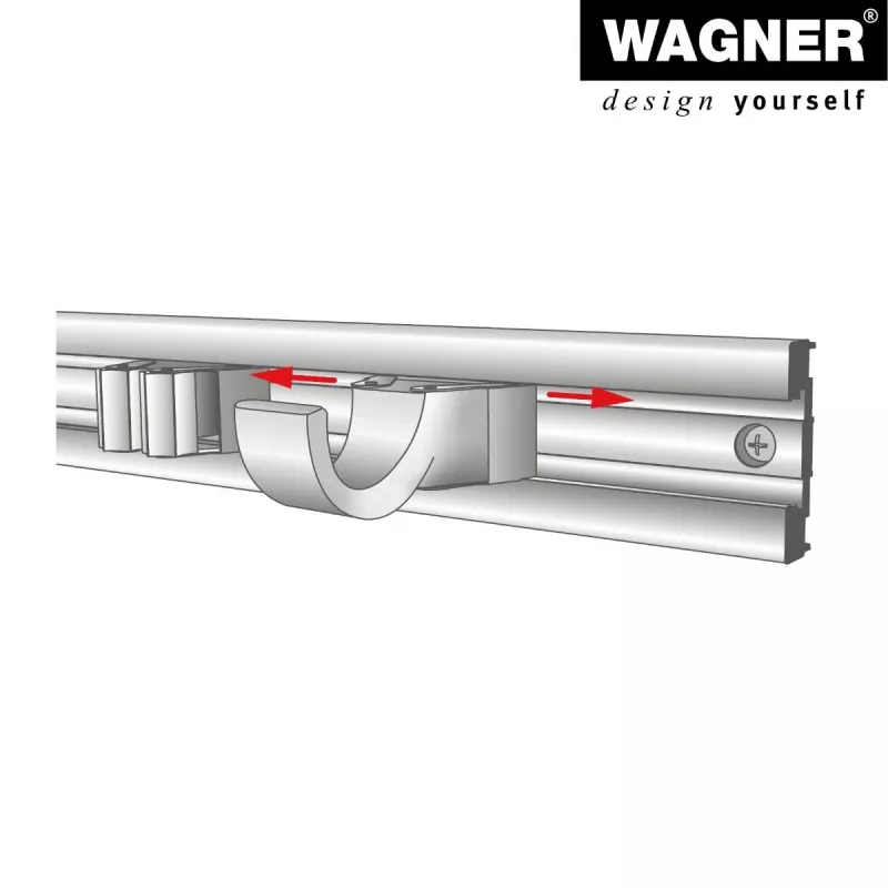 Wagner design yourself Gancio da parete WH 2097 con 1 gancio, nero, 1 pz. 15209711