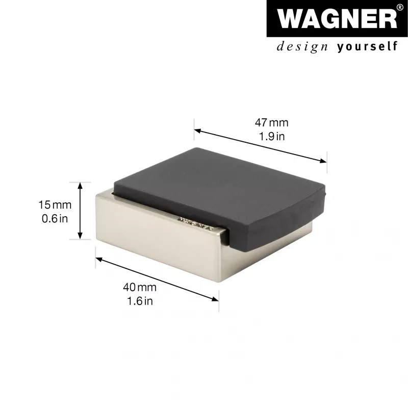 Wagner design yourself EH 5159 Fermaporta da parete vite o colla, pressofusione di zinco e gomma piena (15515911)