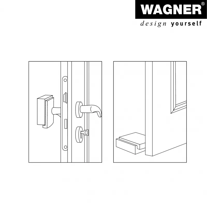 Wagner design yourself EH 5159 Fermaporta da parete vite o colla, pressofusione di zinco e gomma piena (15515911)