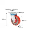 Wagner design yourself rotella pivotante per carichi pesanti RO 0125 rossa (4012501)