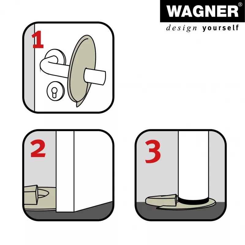 Wagner Design Yourself EH 6979 fermaporta in plastica bianco autoadesivo 15697901