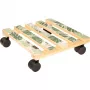 WAGNER design yourself carrello portapiante GH0645 design quadrato in legno 29 x 8 cm, betulla naturale compensato, 4 rotelle pivotanti, portata 100 kg 20064501
