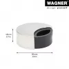 Wagner design yourself EH 5151 fermaporta pressofusione di zinco con tampone in gomma, cromato, Ø50 mm, da avvitare, argento 15515111