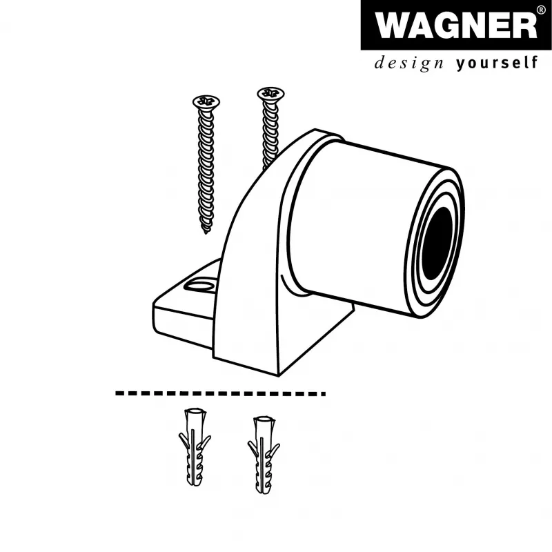Wagner design yourself EH 5001 fermaporta in pressofusione di zinco e plastica (15500111)