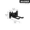 Wagner design yourself supporto a parete WH 2092 nero (15209201)
